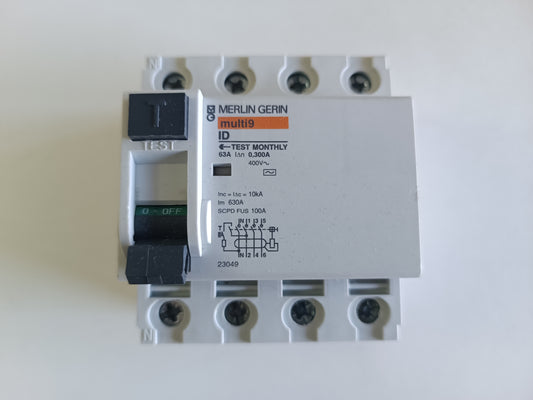 DIFERENCIAL ID 63A/4P/300MA-0,3A/4P 23049 MERLÍN GERIN