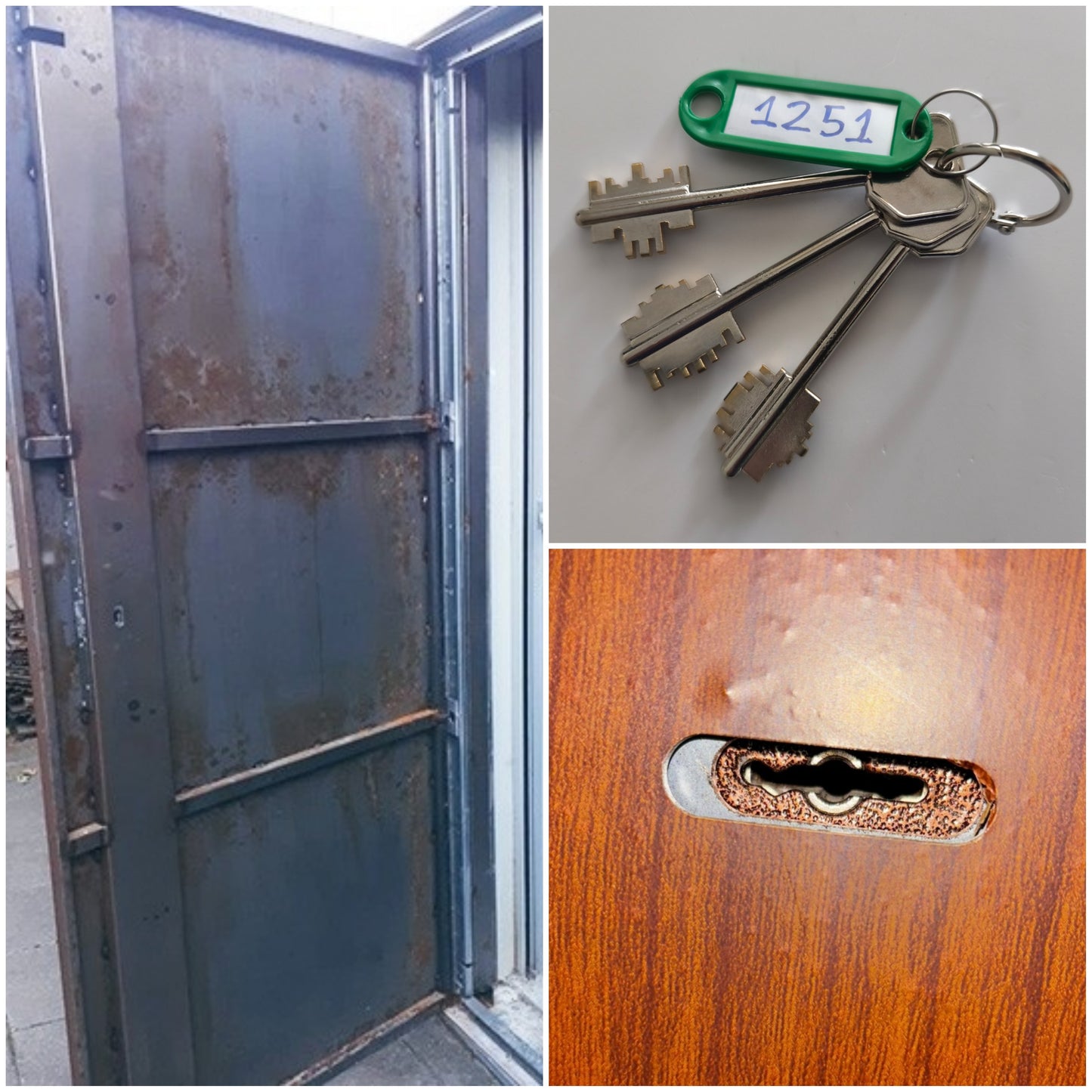 1251 JUEGO 3 LLAVES PUERTA BANCO ACORAZADAS