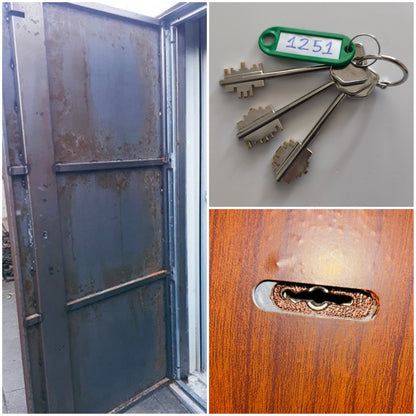 1251 JUEGO 3 LLAVES PUERTA BANCO ACORAZADAS