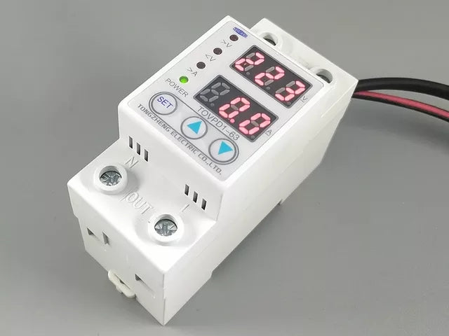SOBRETENSIÓNES 1009 63A/2P CON VOLTÍMETRO Y AMPERIMETRO