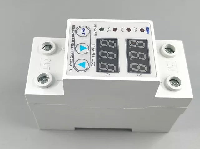 SOBRETENSIÓNES 1009 63A/2P CON VOLTÍMETRO Y AMPERIMETRO