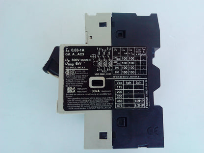 GUARDAMOTOR 0461 0,63-1A + AUX TELEMECANIQUE