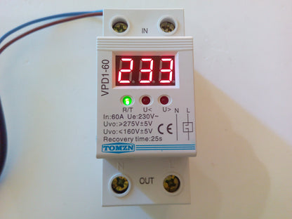 SOBRETENSIONES 0821 60A/2P PERMANENTES CON VOLTIMETRO
