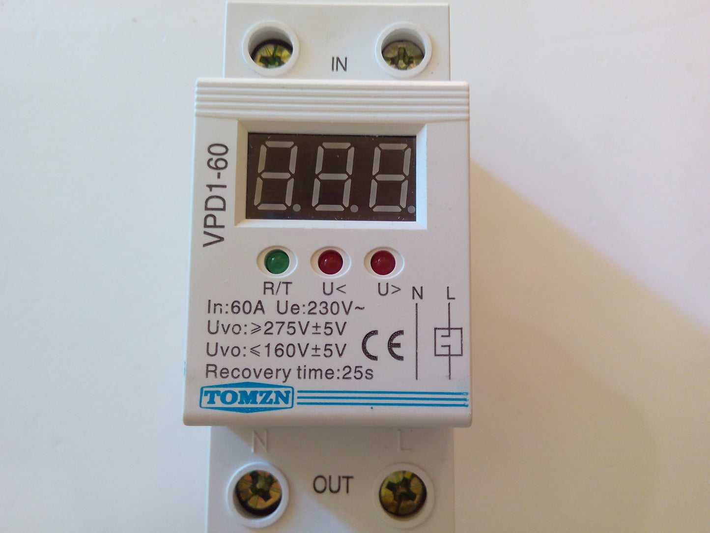 SOBRETENSIONES 0821 60A/2P PERMANENTES CON VOLTIMETRO