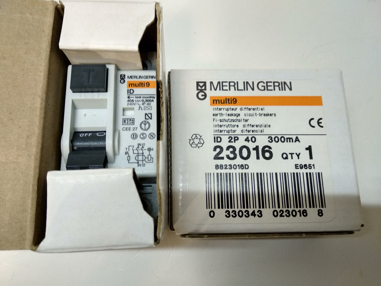 DIFERENCIAL 40A/300MA/0,3A/2P 23016 MERLIN GERIN
